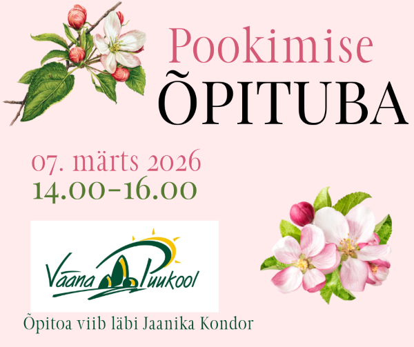 pookimine 07. märts 2026 14.00-16.00
