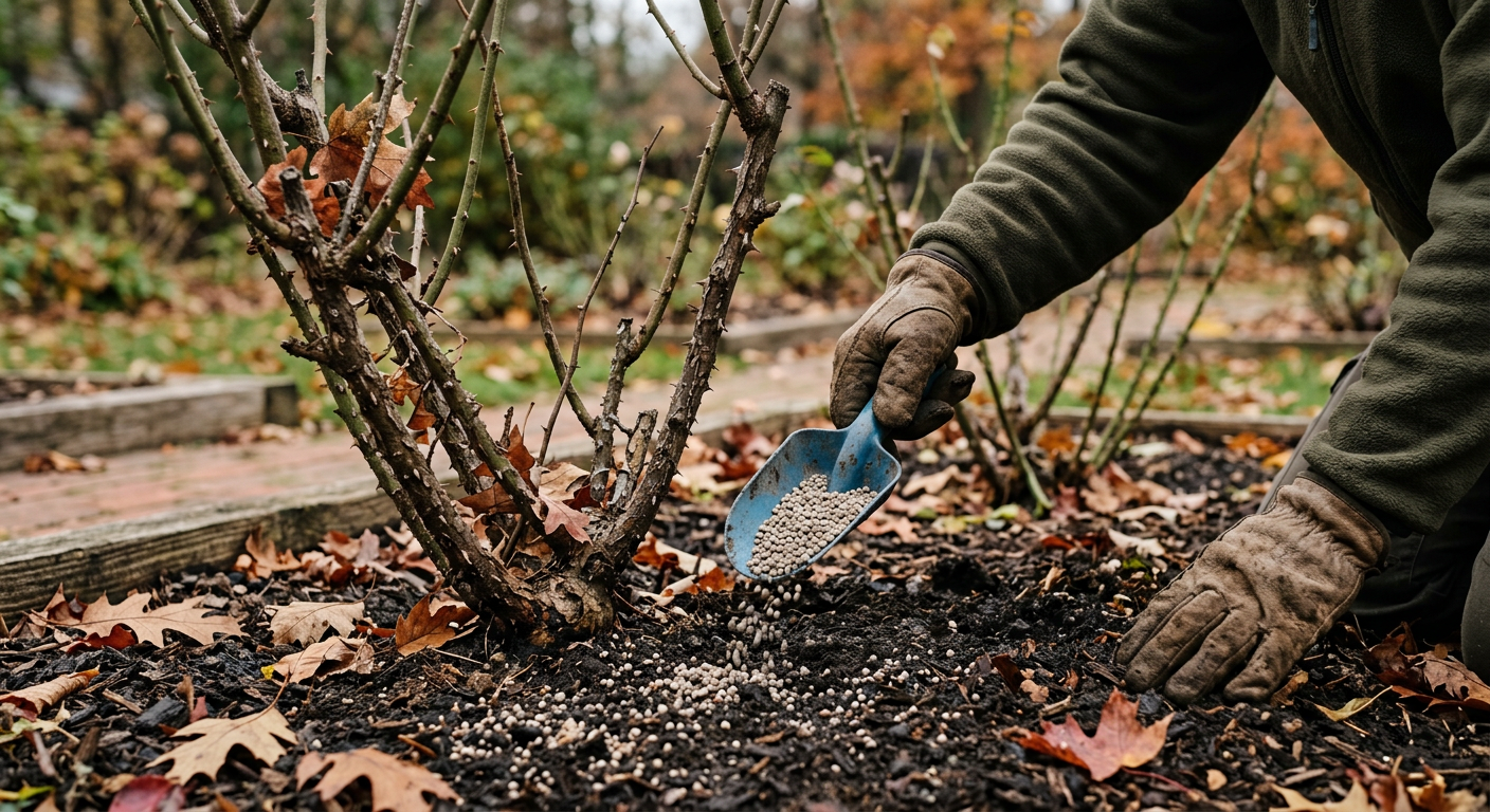 Rooside sügisväetamine aias