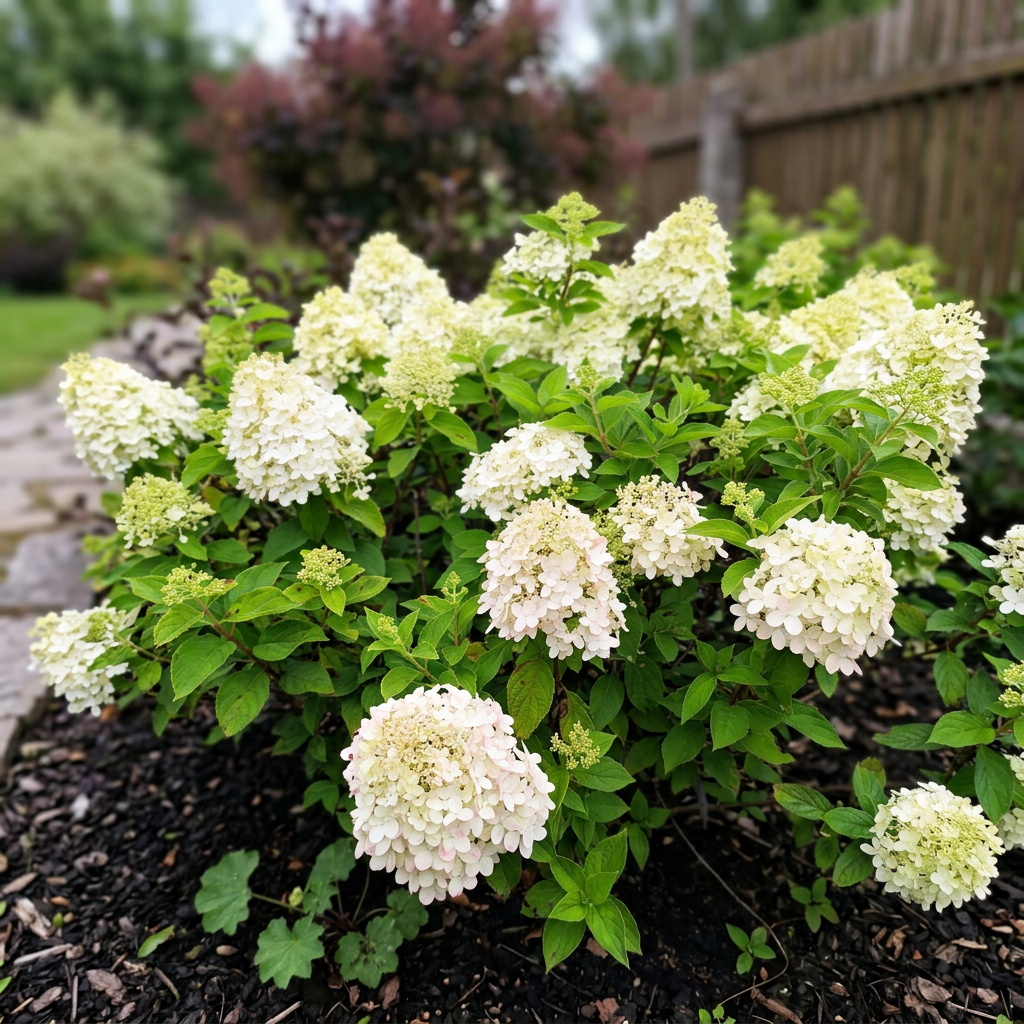 Hortensia õisikud aias