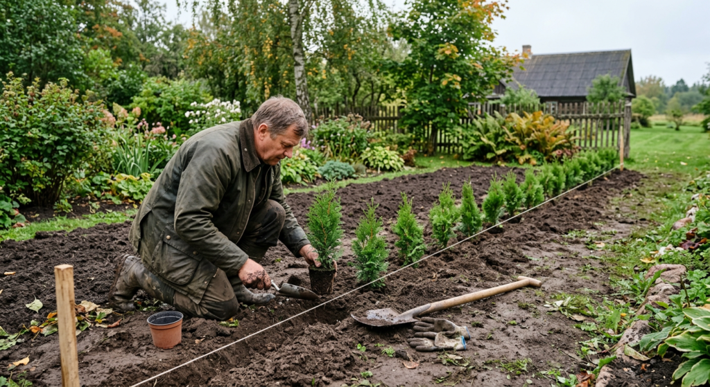 Elupuuheki istutamine aias