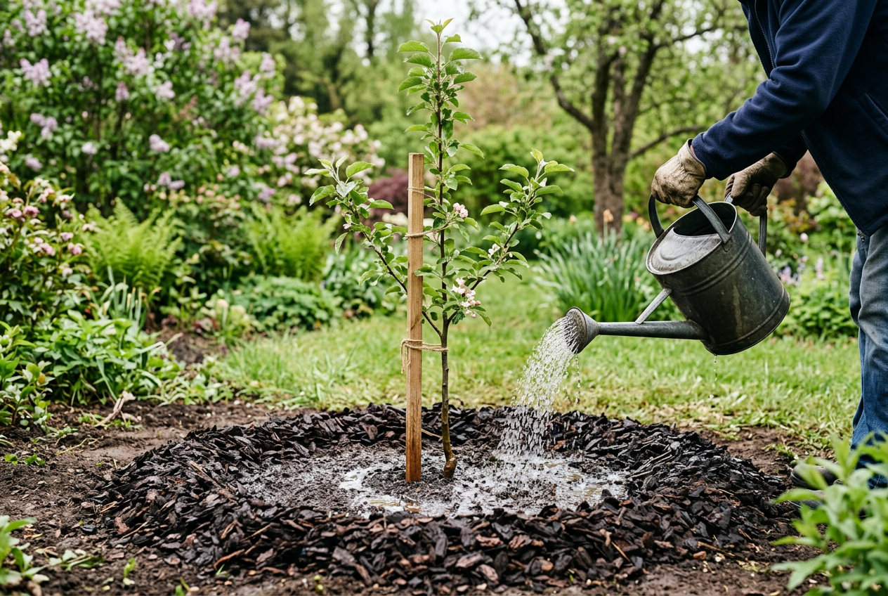 Noore õunapuu kastmine