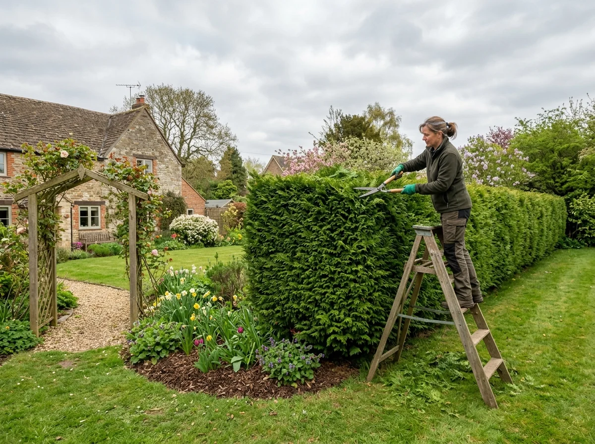 Elupuuheki kevadine lõikus
