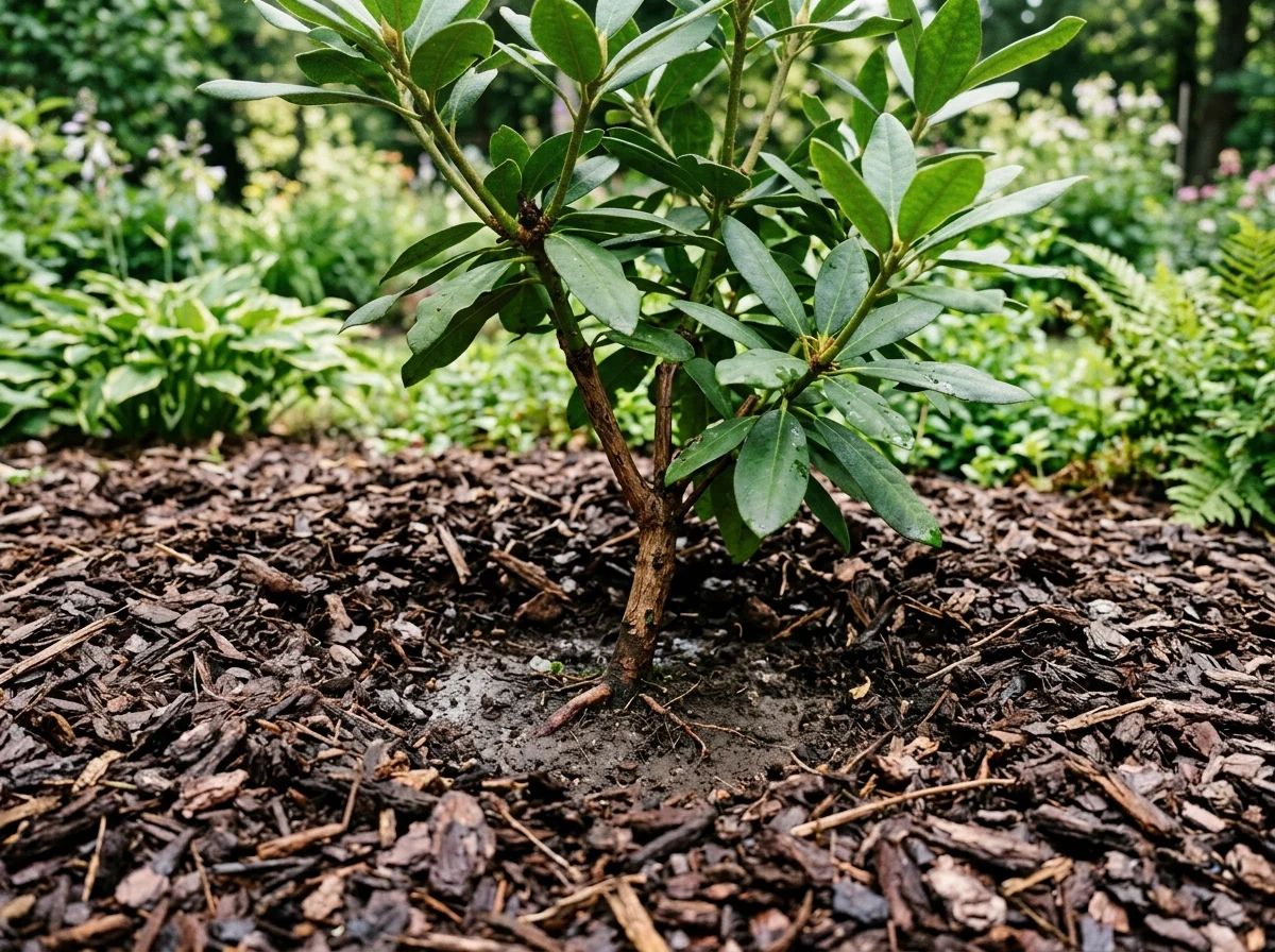 Kooremultš rododendroni ümber
