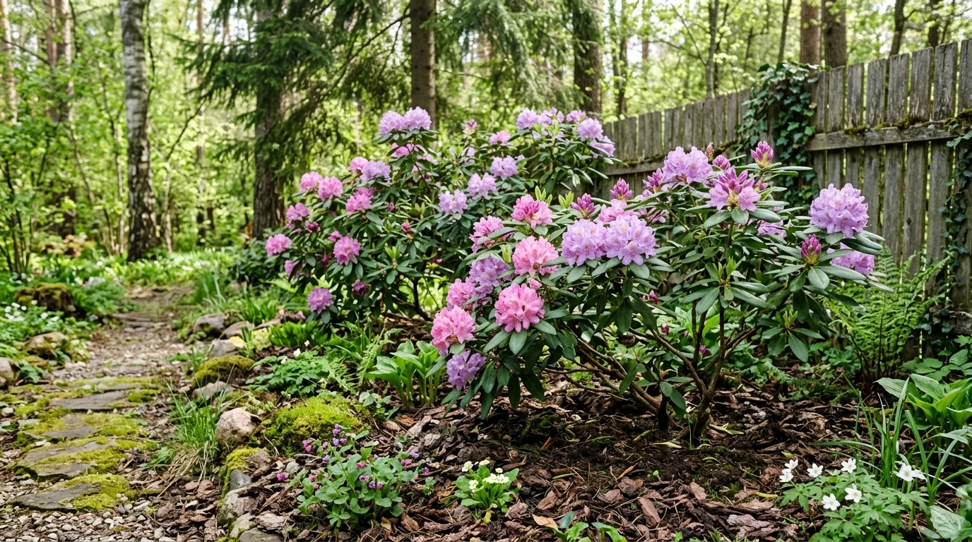 Igihaljas rododendron aias